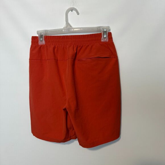 Lululemon Swim Trunks Mens Small Orange Channel Cross Lined Stretch Performance - Picture 6 of 11